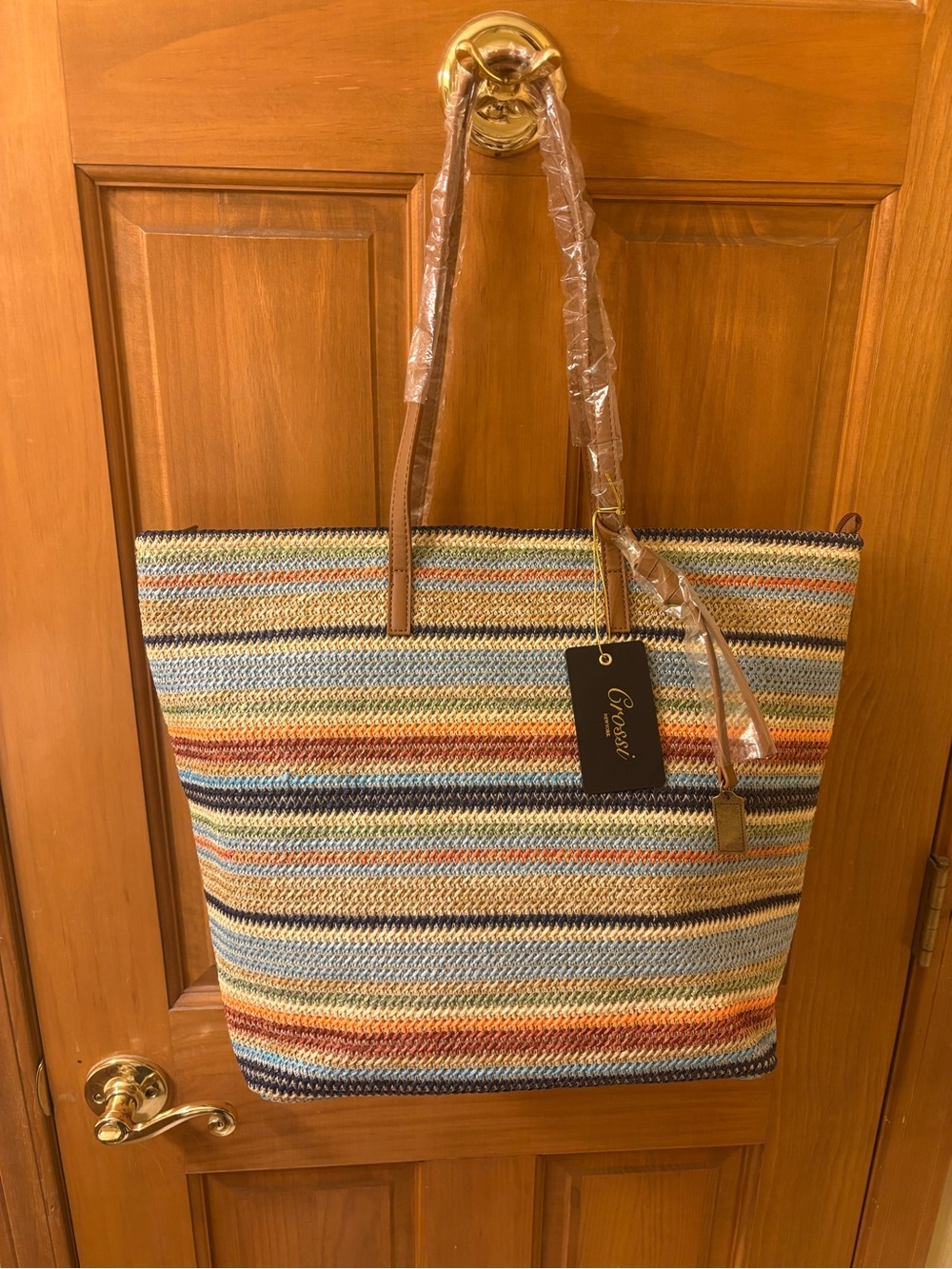 New with Tags Multicolor Striped Tote Bag - Women by Crossi